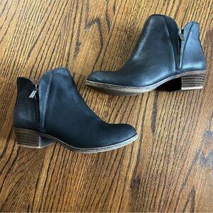 Lucky Brand LP-Brenon Black Leather Bootie 6